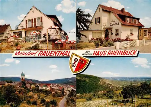 AK / Ansichtskarte 73872424 Rauenthal Panorama Weindorf Café Weinstube Haus Rheinblick Rauenthal