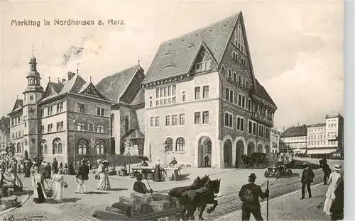 AK / Ansichtskarte 73874193 Nordhausen__Harz Markttag 