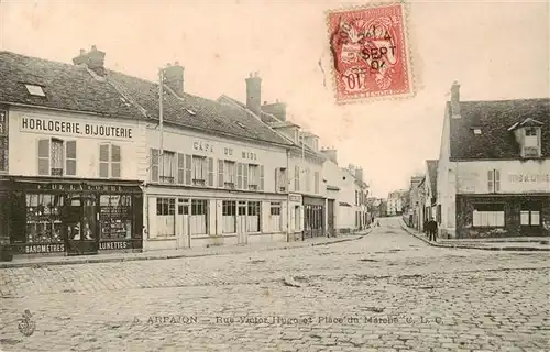 AK / Ansichtskarte  Arpajon_91_Essonne rue Victor Hugo et Place du Marche 