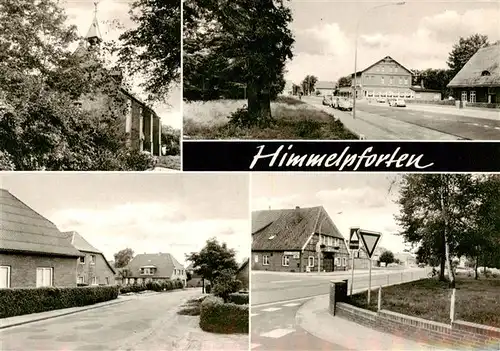 AK / Ansichtskarte 73874558 Himmelpforten_Niederelbe_Stade Ortsansichten Hauptstrasse Kirche Verlagsstempel 