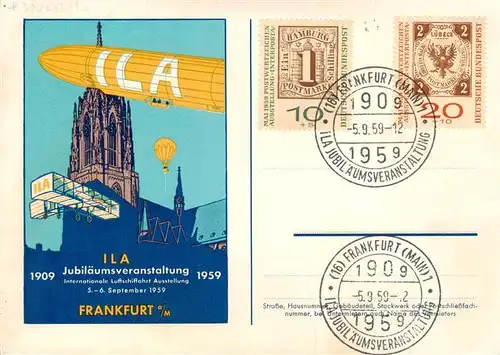 AK / Ansichtskarte 73874906 Frankfurt_Main ILA Jubilaeumsveranstaltung Frankfurt 1959 Frankfurt Main