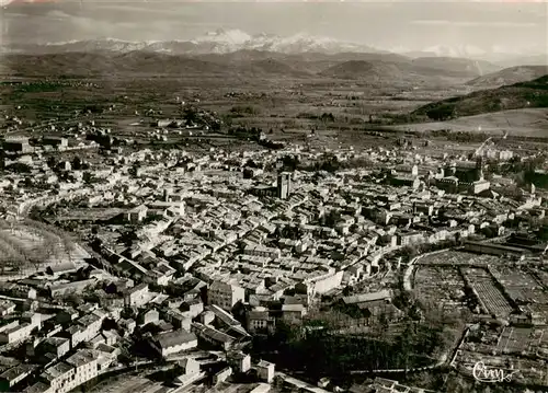 AK / Ansichtskarte  Pamiers_09 Vue panoramique aerienne et la Chaine des Pyrenees 