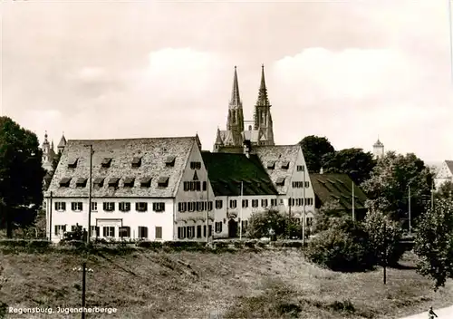 AK / Ansichtskarte 73875507 Regensburg Jugendherberge Kirche Regensburg