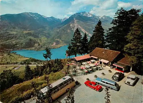 AK / Ansichtskarte  Filzbach_GL Cafe Kerenzer Berghus Braemboden mit Blick auf Weesen und Walensee 