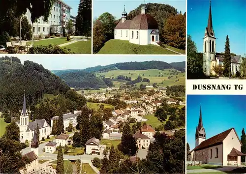 AK / Ansichtskarte  Dussnang_TG Kurhaus Kapelle Kirchen Fliegeraufnahme 