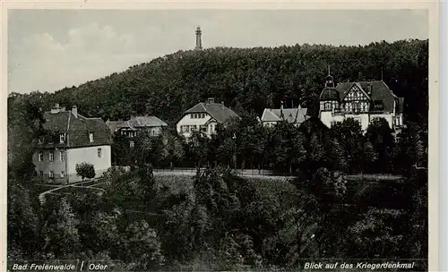 AK / Ansichtskarte 73876170 Bad_Freienwalde Blick auf das Kriegerdenkmal Bad_Freienwalde