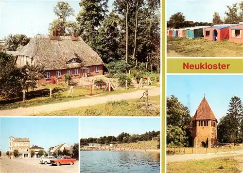 AK / Ansichtskarte 73876207 Neukloster_Mecklenburg Fischerhaus Campingplatz Markt Am See Glockenturm Neukloster_Mecklenburg