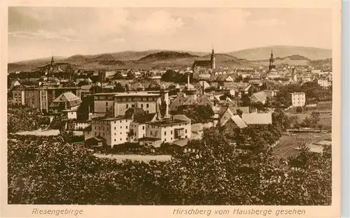 AK / Ansichtskarte 73876323 Hirschberg__Jelenia_Gora_Riesengebirge_PL Panorama Blick vom Hausberge gesehen 