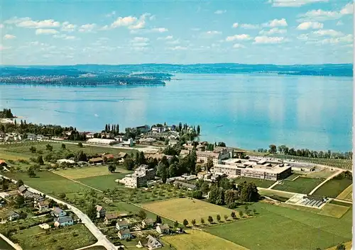 AK / Ansichtskarte  Muensterlingen_TG Fliegeraufnahme mit Bodensee Muensterlingen_TG