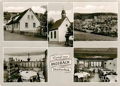 AK / Ansichtskarte 73876559 Mosbach_Baden Gasthaus Pension Zum Ochsen Gastraeume Panorama Kapelle Mosbach_Baden