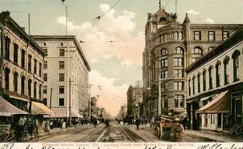 AK / Ansichtskarte 73877155 Denver_Colorado Fifteenth Stret Looking South from Mining Exchange Building Denver Colorado