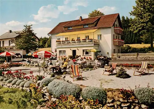 AK / Ansichtskarte 73878604 Pfaben_Steinwald Berggasthof Zrenner Gartenterrasse 