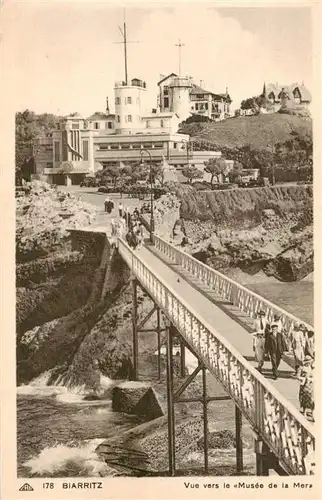 AK / Ansichtskarte  Biarritz_Pyrenees_Atlantiques Vue vers le Musee de la Mer Biarritz_Pyrenees