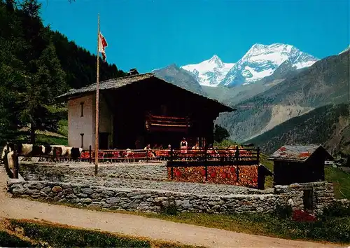 AK / Ansichtskarte  Saas-Fee_VS Restaurant zur Schaeferstube Alpen 