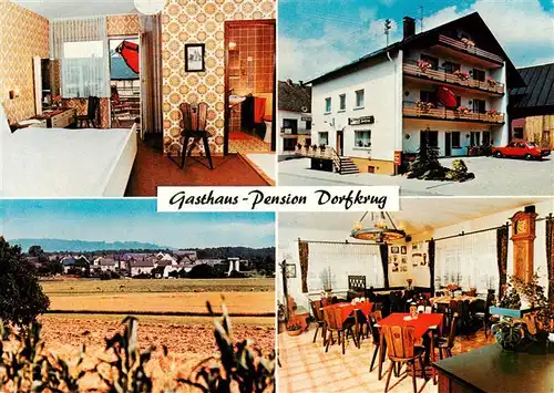 AK / Ansichtskarte 73883025 Maitzborn Gasthaus Pension Dorfkrug Gaststube Zimmer Panorama Maitzborn