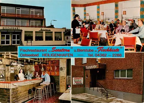 AK / Ansichtskarte 73883177 Heiligenhafen_Ostseebad Fischrestaurant Seestern und Bierstube Fischkiste Bar Gaststube Heiligenhafen_Ostseebad