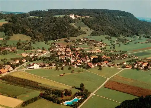 AK / Ansichtskarte  Stettfurt_TG Schwimmbad am Sonnenberg Fliegeraufnahme 