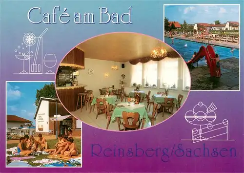 AK / Ansichtskarte 73887176 Reinsberg_Freiberg_Sachsen Cafe am Bad Gaststube Freibad 