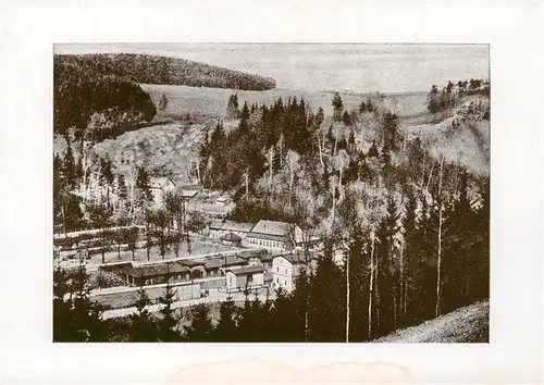 AK / Ansichtskarte 73888024 Rentzschmuehle_Vogtland_Thueringen Blick auf Bahnhof und Lochhaus Rentzschmuehle_Vogtland