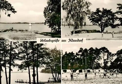 AK / Ansichtskarte 73888193 Klausdorf_Mellensee Campingplatz am See Badestrand Bootsanleger Klausdorf_Mellensee