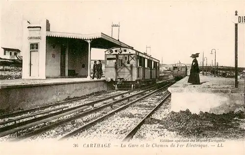 AK / Ansichtskarte 73889149 Carthago_Carthage_Karthago_Tunesie La Gare et chemin de Fer électrique 