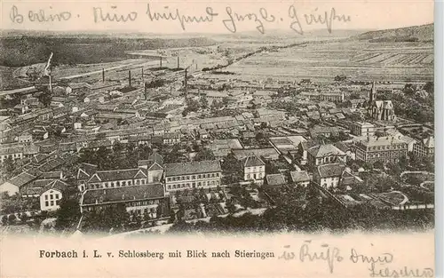 AK / Ansichtskarte  Forbach_57_Moselle_Lothringen Schlossberg mit Blick nach Stieringen 