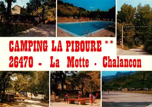 AK / Ansichtskarte  La_Motte-Chalancon_26_Drome Camping La Piboure Pool Tischtennis Tennisplatz 