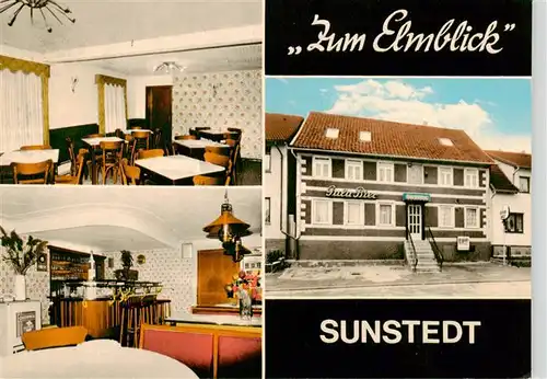 AK / Ansichtskarte 73890575 Sunstedt_Koenigslutter_am_Elm Gaststaette Zum Elmblick Fremdenzimmer Clubraum 