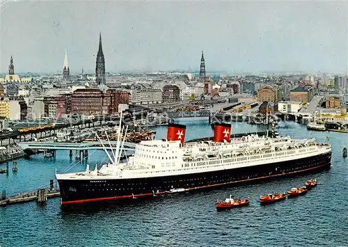 AK / Ansichtskarte 73890606 Dampfer_Oceanliner Hanseatic Hamburg Atlantik Linie 