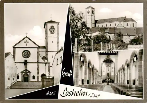 AK / Ansichtskarte 73890782 Losheim_Saar_See Kirche Inneres 