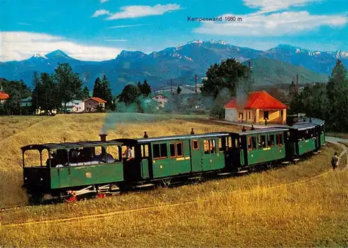 AK / Ansichtskarte 73891812 Prien_Chiemsee Kampenwand Chiemsee Bahn Prien Chiemsee