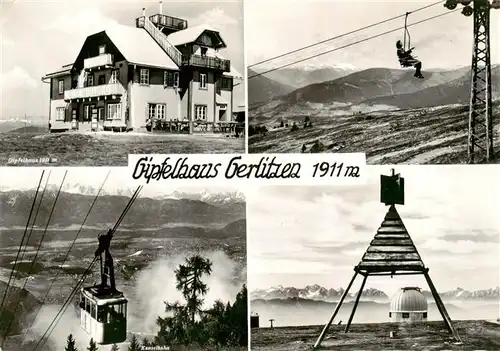 AK / Ansichtskarte 73893131 Gerlitzen_Kaernten_AT Gipfelhaus Gerlitzen Sessellift Kanzelbahn 