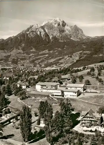 AK / Ansichtskarte  Kastanienbaum_LZ Kurheim St Chrischona mit Pilatus Fliegeraufnahme 