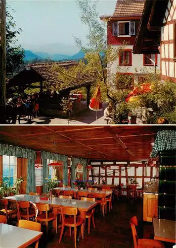 AK / Ansichtskarte  Sihlbrugg_ZG Restaurant Schweikhof Gastraum 