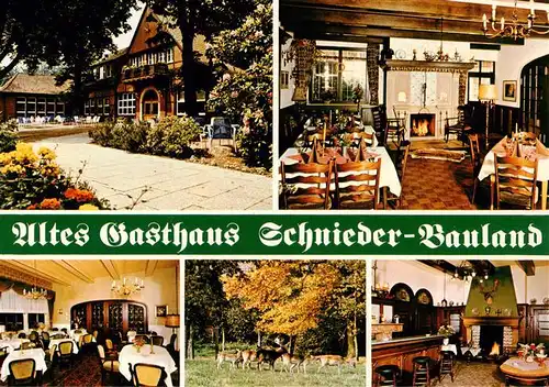 AK / Ansichtskarte 73894135 Coesfeld Altes Gasthaus Schnieder Bauland Gastraeume Tierpark Coesfeld