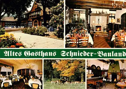 AK / Ansichtskarte 73894140 Coesfeld Altes Gasthaus Schnieder Bauland Gastraeume Tierpark Coesfeld