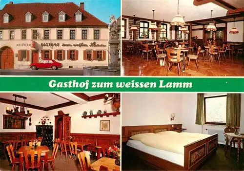 AK / Ansichtskarte 73894421 Sommerach Gasthof zum weissen Lamm Gastraeume Gaestezimmer Sommerach