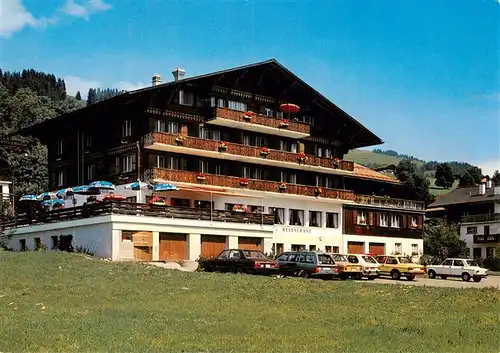 AK / Ansichtskarte  Schoenried_BE Hotel Bahnhof 