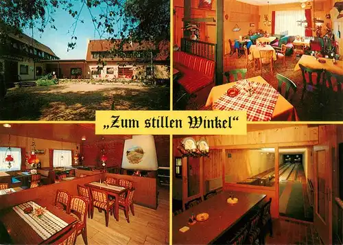 AK / Ansichtskarte 73894547 Lindwedel Hotel Zum stillen Winkel Gastraeume Kegelbahn Lindwedel