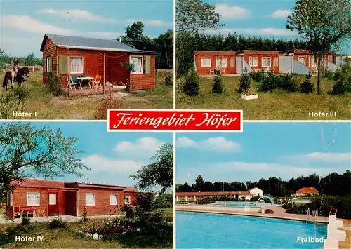 AK / Ansichtskarte 73894586 Hoefer_Celle Bungalowsiedlung Hoefer I III und IV Freibad Hoefer_Celle