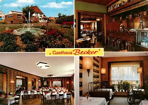 AK / Ansichtskarte 73896473 Eininghausen_Preussisch_Oldendorf Gasthaus Becker Bar Gastraeume 