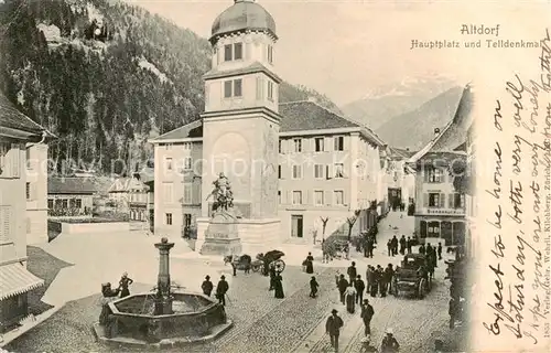 AK / Ansichtskarte  Altdorf__UR Hauptplatz Telldenkmal 