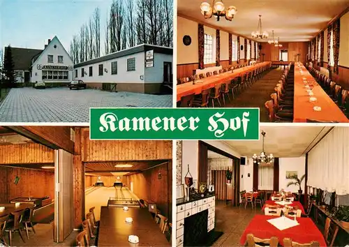 AK / Ansichtskarte 73896580 Kamen_Westfalen Kamener Hof Restaurant Kegelbahn Kamen_Westfalen