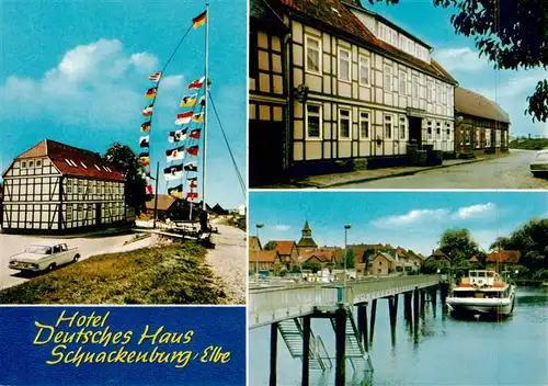 AK / Ansichtskarte 73896823 Schnackenburg Hotel Deutsches Haus Faehranleger Schnackenburg