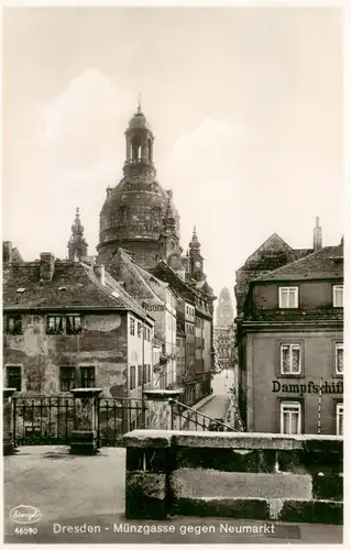 AK / Ansichtskarte 73897914 Dresden_Elbe Muenzgasse mit Neumarkt 