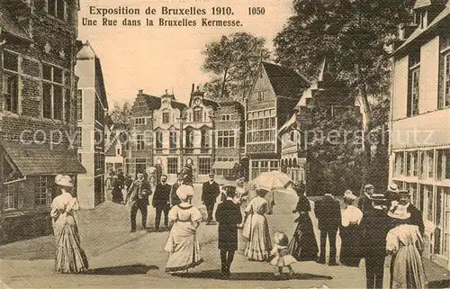 AK / Ansichtskarte 73898568 Exposition_Bruxelles_1910 Une rue dans la Bruxelles Kermesse Exposition_Bruxelles_1910