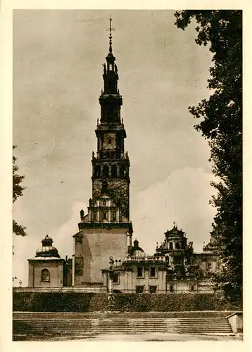 AK / Ansichtskarte 73899294 Czestochowa_Tschenstochau_PL Kirche Kloster auf dem Jasna Gora Berg 