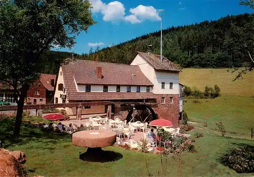 AK / Ansichtskarte 73900845 Oberhoellgrund_Waldbrunn Gaststaette Zur Muehle Terrasse 