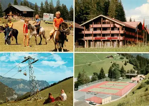 AK / Ansichtskarte  Diemtigtal_BE Sporthotel Sportbahnen Wiriehorn Tennisplaetze Ponyreiten Sessellift 