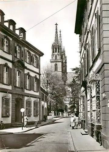 AK / Ansichtskarte  Basel_BS Rittergasse mit Muenster Basel_BS